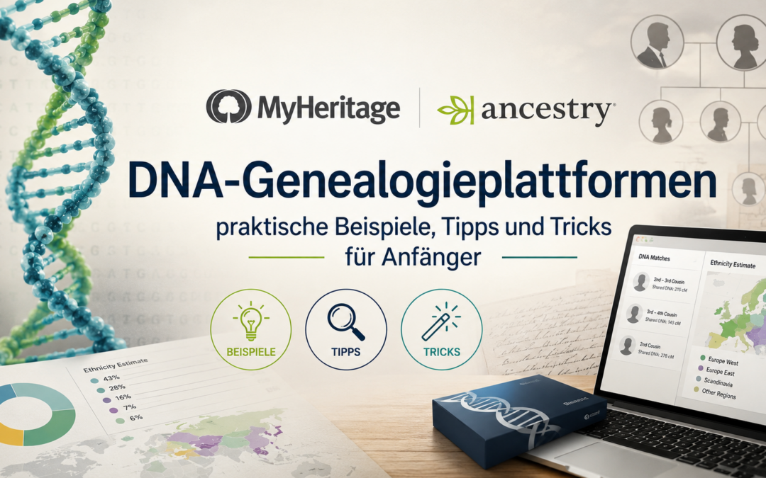 DNA-Genealogieplattformen MyHeritage und Ancestry – praktische Beispiele, Tipps und Tricks für Anfänger – 259. ÖFR-Online-Genealogiestammtisch